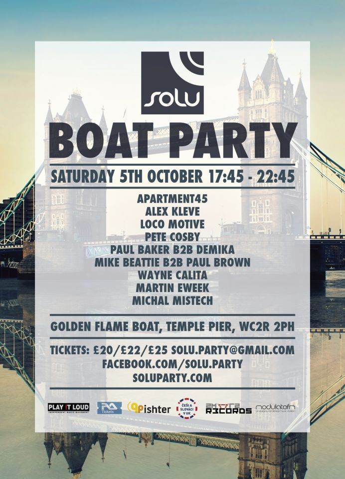 SOLU Boat Party - Sobota 05/10/2013